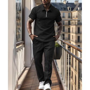Casual Mens Summer Two Piece Tracksuits Set Athletic Sweat Suit Jogging Suits Sets Short Sleeve Outfits Latest Style on <b>Sale</b> - Product Image 3