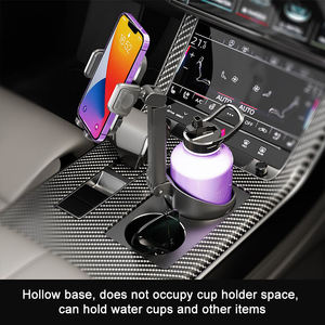 Support de porte-gobelets double 2-en-1 pour voiture avec conception rotative en ABS+PC pour une utilisation pratique - Product Image 3