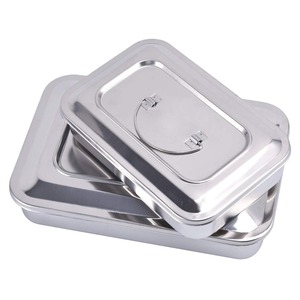 Organizador de bandejas dentales Cajas de bandejas de Tratamiento Médico Quirúrgico con tapa y empuñadura de acero inoxidable - Product Image 1