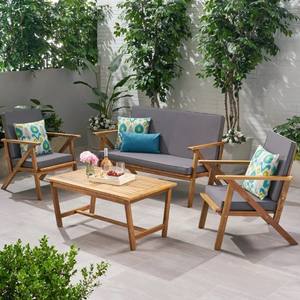 Conjunto de sofá de teca para patio, fabricado en Indonesia - Product Image 6