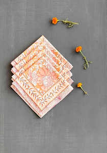 Napperons de Table en tissu imprimé en bloc de coton de haute qualité avec serviettes accessoires de Table de dîner de mariage et de fête tapis mouchoir - Product Image 6