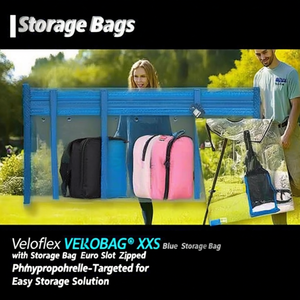 Veloflex VELOBAG XXS Blue Storage Bag with Euro Slot Zippered Polypropylene-Targeted for Easy Storage Solution - Product Image 3