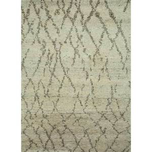 Alfombra Rectangular Zuri de Lana Color Marfil, Tejida a Mano, Diseño Abstracto 3D, para Entrada, Sala de Estar o Pasillo - Modelo PKWL-308 - Product Image 1