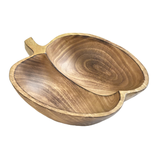 Cuenco de madera con forma de manzana Precio razonable Calidad increíble Venta caliente Cuenco de madera para servir pasteles - Product Image 5