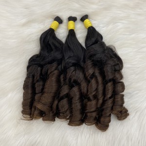 วิกต่อผมมนุษย์บริสุทธิ์แบบหยิกสำหรับผมสีออมเบรเรียงตามระดับ - Product Image 4