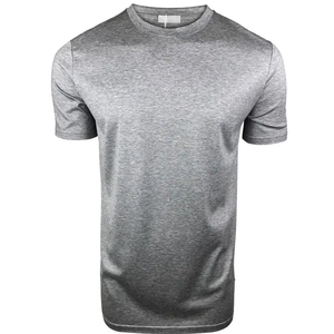 Lujo cuello redondo suave brillante en blanco doble algodón hombres camisetas Fitness brillo doble algodón hombres camisetas - Product Image 1