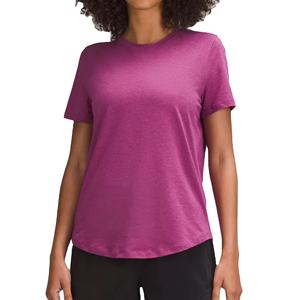 เสื้อยืดแขนสั้นผู้หญิง แห้งเร็ว คอกลม ระบายอากาศได้ดี ทรงเข้ารูป ซับเหงื่อ ผ้ายืด สแปนเด็กซ์ แห้งเร็ว แฟชั่นใหม่ - Product Image 1