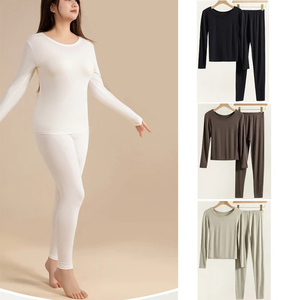 Calzoncillos largos para mujer a precio de fábrica, tela elástica de poliéster 100%, ropa interior térmica transpirable de invierno, superventas - Product Image 5