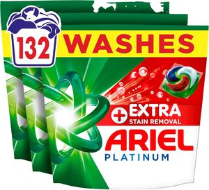 Cápsulas de Lavado Ariel Platinum Extra para Eliminar Manchas (44 unidades x 3) 132 unidades - Product Image 1