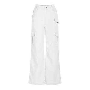Casual Cargo Trousers for <b>Women</b> Loose Fit Mid Waist <b>Straight</b> <b>Leg</b> Soft Comfortable Pants - Product Image 1