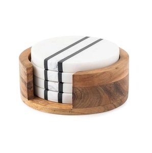 Marble and Wooden and Coaster Wood Stand Hot <b>Sale</b> Products Coffee <b>Tea</b> Kitchen Table Cup Mats & Pads <b>Sale</b> - Product Image 1