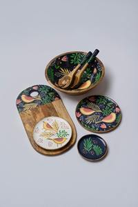 Tabla de Cortar de Madera con Estampado de Aves y Flores, Tabla para Cortar y Servir para Uso en la Cocina y Presentación en la Mesa, de la India - Product Image 4