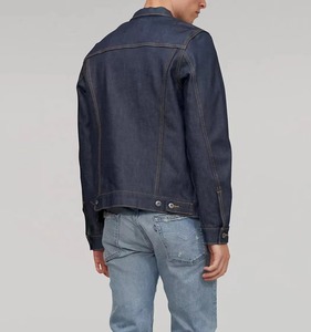 High Quality Men's Slim Fit <b>Denim</b> Jacket Custom Vintage Design Duffle Style Twill Hot Sale Wholesale Blank <b>Coat</b> OEM Orders - Product Image 3