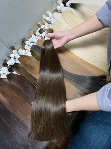 ผมต่อแบบ100% ธรรมชาติสองชั้นผมมนุษย์ต่อเนื้อผมแบบคลื่นคุณภาพระดับพรีเมียม - Product Image 6