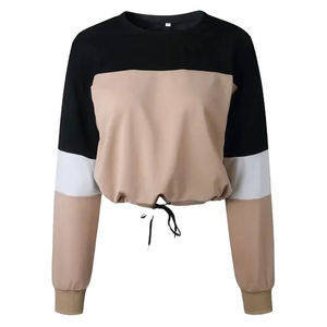 Mujeres de alta calidad para Sudadera con capucha Logotipo personalizado Americano EE. UU. Tamaño Mujeres Sudadera con capucha Crop Top Sudadera con capucha Diseño Streetwear grueso Invierno - Product Image 1