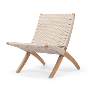 Sillón de hotel Estilo moderno Marco de madera de teca Color natural para muebles de exterior - Product Image 3