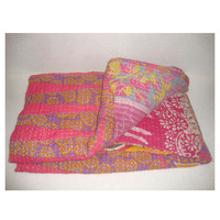 Vintage Kantha Selimut Kualitas Jahitan Tangan Reversibel Grosir Banyak Katun Kantha Selimut Selimut Melempar Seprai Bohemian
