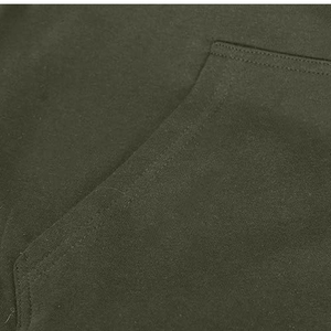 Sweat à capuche zippé pour homme, 100 % coton de haute qualité, respirant, logo brodé personnalisé, 580 g/m², poids lourd, surdimensionné, en molleton français - Product Image 4