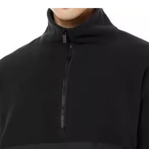 Sweat-shirt à capuche avec poches latérales zippées, avec col zippé, logo personnalisé, fermeture éclair Sherpa polaire pour hommes - Product Image 2