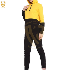 Pakistan fabricant survêtement pour femmes nouvelle dernière conception femmes survêtement 100% coton couleur unie femmes survêtement - Product Image 4