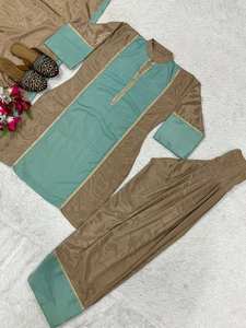 ชุดเดรสผ้าไหมแจ็คการ์ดจากนักออกแบบชุดเดรสผ้าแจ็คการ์ดผ้าไหมชาราพลัสโซดูแมทท์อินเดียวัสดุผ้าทอสำหรับใส่ไปงานปาร์ตี้ใหม่ - Product Image 3