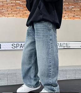 กางเกงขาบานผู้ชายขาตรงสไตล์ใหม่สำหรับฤดูใบไม้ผลิและฤดูใบไม้ร่วงกางเกงแฟชั่นอินเทรนด์ขนาดกลางและใหญ่ - Product Image 5