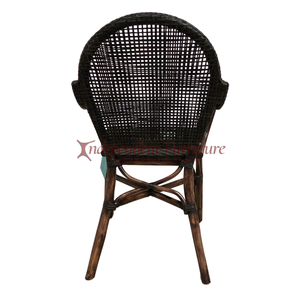Wholesale Black Wash Rattan <b>Dining</b> <b>Chair</b> for Patio Restaurant <b>Dining</b> Room Use - Product Image 5