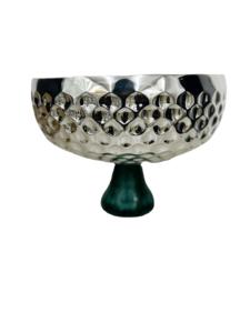 ชามเสิร์ฟพร้อมดีไซน์เพชรสำหรับเครื่องครัวโรงแรมร้านอาหารชามเสิร์ฟผลไม้สีเงินทรงกลมชามทองเหลืองและเรซิ่น - Product Image 3