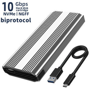 กล่องใส่ M.2 อลูมิเนียม NGFF M2ssd แบบ USB Type-C 3.1 สำหรับฮาร์ดไดรฟ์แบบโซลิดสเตท NGFF ของ wd - Product Image 3