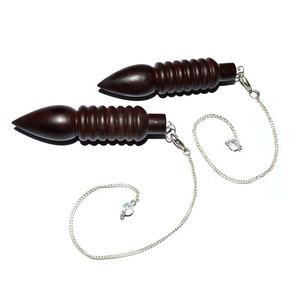 Pendules de chakra en bois de rose pour la méditation et l'énergie positive pierre précieuse Reiki cône de guérison pendule pendule de radiesthésie - Product Image 4