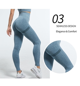 Sublimación personalizada al por mayor mallas deportivas pantalones de Yoga de cintura alta tela suave cómoda ropa deportiva Premium para mujeres - Product Image 5