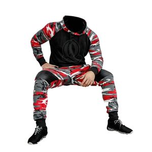 Tùy Chỉnh Màu Be Sa Mạc Camo Áo Thun Tracksuit Người Đàn Ông Màu Đen Raglan Tay Áo Hoodie Jogger Thiết Lập Chiến Thuật Phù Hợp Với Ngoài Trời - Product Image 6