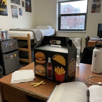 Boîte en papier personnalisée de qualité alimentaire recyclable en gros avec poignée pour poulet frit, fast-food, hamburgers, frites