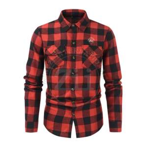 Usine directe flanelle à carreaux % coton respirant à manches longues surdimensionné Plus chemises nom de l'équipe de course personnalisé décontracté hommes - Product Image 1