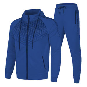 Conjunto de chándal con cremallera y capucha de lana de invierno para hombre con pantalla DTF DTG y sublimación de impresión digital en color sólido - Product Image 5