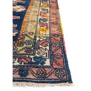 Nuray Blue Hand Knotted Wool Rugs Geometric Pattern Hallway Rectangle Carpet for Living Room Decorations 9x12" Size - Product Image 4