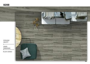 200x1000mm Premium Grade 9MM Grueso Aspecto de madera natural Azulejos de porcelana antideslizantes Suelo resistente a las manchas para uso comercial de Villa - Product Image 5