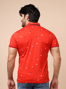 Camiseta de media manga moderna para hombre, cuello Polo, 100% algodón, ropa informal cómoda y elegante, estampado, ajuste Regular a la moda - Product Image 6