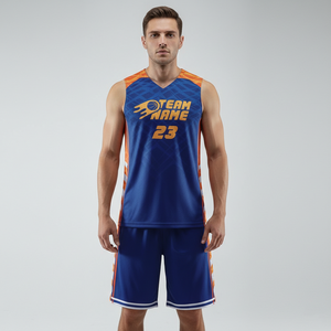Fournisseur en gros d'uniformes de basket-ball réversibles, maillot et short de basket-ball réversibles respirants personnalisés, kit athlétique OEM - Product Image 1