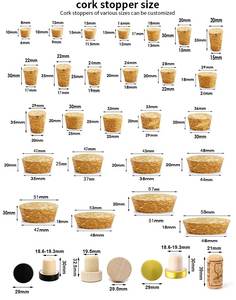 Tapón de Corcho con Tapa de Madera, Botella de Vidrio Pequeña de Roble Natural, Ecológica, Personalizada, Venta al por Mayor - Product Image 2