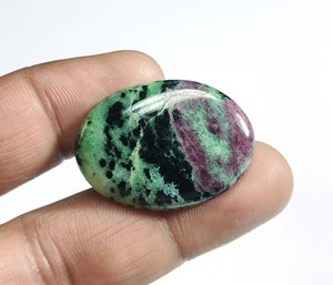 Calidad impresionante zoisita rubí cabujón suelto rubí zoisita gemas forma ovalada piedra para hacer joyería rubí zoisita piedra preciosa - Product Image 4