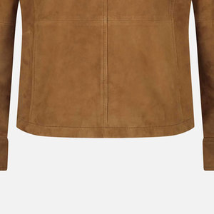 Haute qualité hommes en cuir véritable daim chemise à manches longues Style Vintage décontracté bouton en cuir daim chemise - Product Image 5