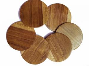 แผ่นรองแก้วไม้ทำมือสำหรับโต๊ะครัว แผ่นรองตกแต่งบ้านแบบกำหนดเองได้ - Product Image 4