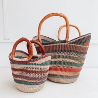 Panier de sac à provisions d'herbe de mer noire essentiels quotidiens paniers de sacs de paille de jonc de mer de la plus haute qualité