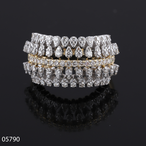 แหวนแต่งงานแหวนหมั้นของผู้หญิงคลาสสิกตัด1.5ct เต็มไปด้วยเพชร igi/ ได้รับการรับรอง14K 18K กุหลาบทอง VVS ห้องแล็บเติบโตอินเทรนด์ - Product Image 2