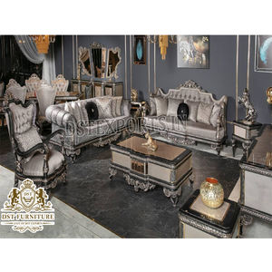 Juego de Sofás de Madera de Teca de Lujo Moderno, Tallado a Mano, con Tamaño y Color Personalizables para Sala de Estar - Product Image 1