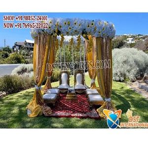 Chaises de mariage à thème de jardin Chaises de mariage à siège bas Ensemble de chaises de mariage à thème ouvert fantaisie - Product Image 1