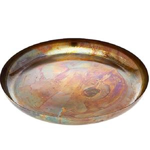 Grand plateau gravé avec finition or Antique Table à manger maison plateau décoratif plateaux de service de fruits plateau de bonbons - Product Image 4