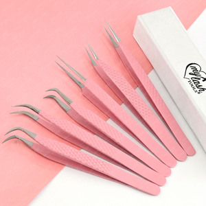 Fibre Tip classique Volume Pince à cils Crochet Pointe pointue Pince à épiler pour bottes Pince à épiler d'isolation pour extension de cils droite et incurvée - Product Image 1