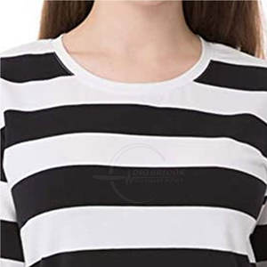 เสื้อยืดสตรีทแต่งลายโลโก้สำหรับผู้หญิง2025ตัดขอบด้วยสีตัดกันดีไซน์แฟชั่นล่าสุดสำหรับฤดูร้อน - Product Image 5